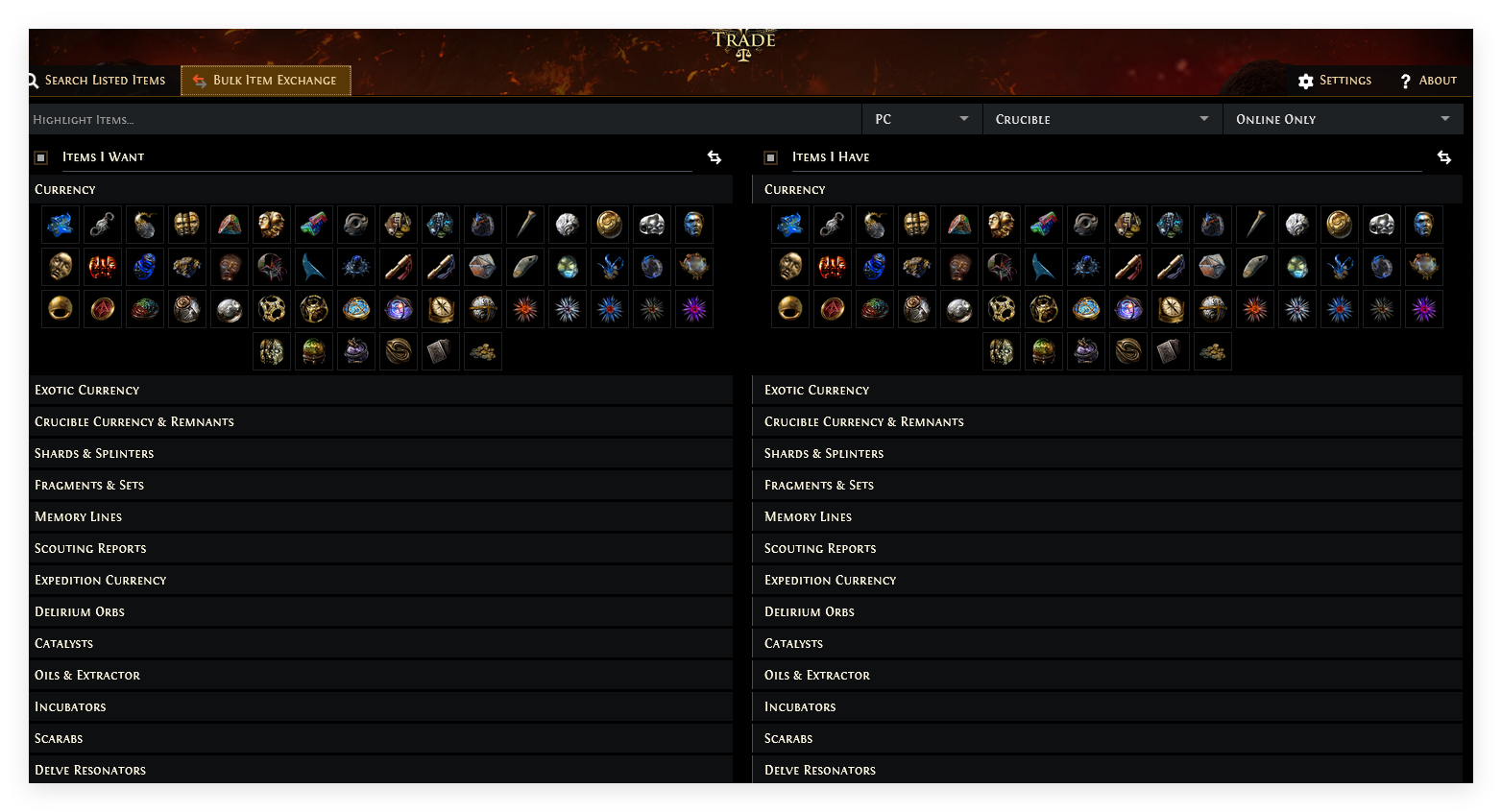 poe trade market